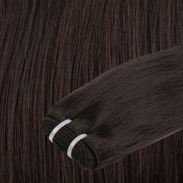 Echthaar-Tressen 100 Gramm 45 cm / 18 " #1b schwarz-braun