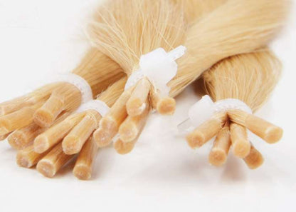 I-Tip Extensions 50 Gramm Länge:  50 cm / 20" Farbe:  #27/4 kupferblond/mittel-braun