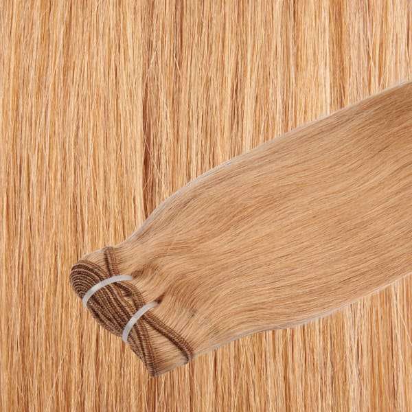 Thurjet e flokëve të njeriut 100 gram Gjatësia: 45 cm / 18" Ngjyra: #27 bjonde bakri