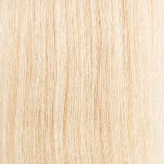 Echthaar-Tressen 100 Gramm Länge:  45 cm / 18 " Farbe:  #60 weiß-blond