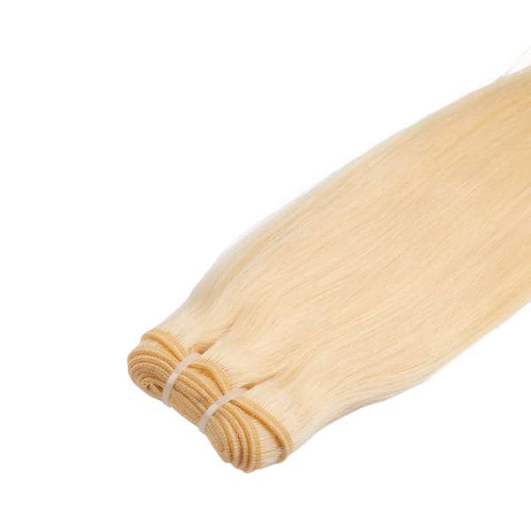 Echthaar-Tressen 100 Gramm Länge:  45 cm / 18 " Farbe:  #613 pure-blond