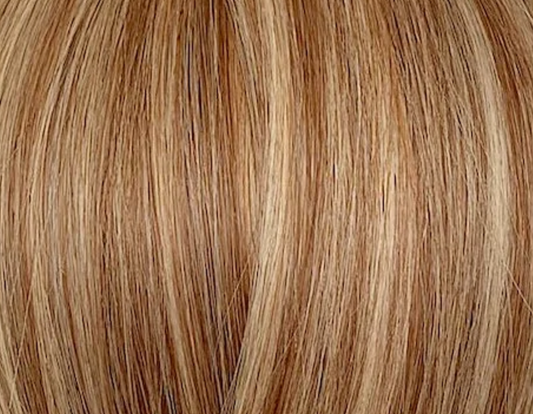 Echthaar-Tressen 100 Gramm Länge:  45 cm / 18 " Farbe:  #6/613 kastanien-braun/platin-blond