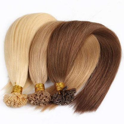 U-Tip Extensions 50 Gramm Länge:  60 cm / 24" Farbe:  #2 dunkelbraun